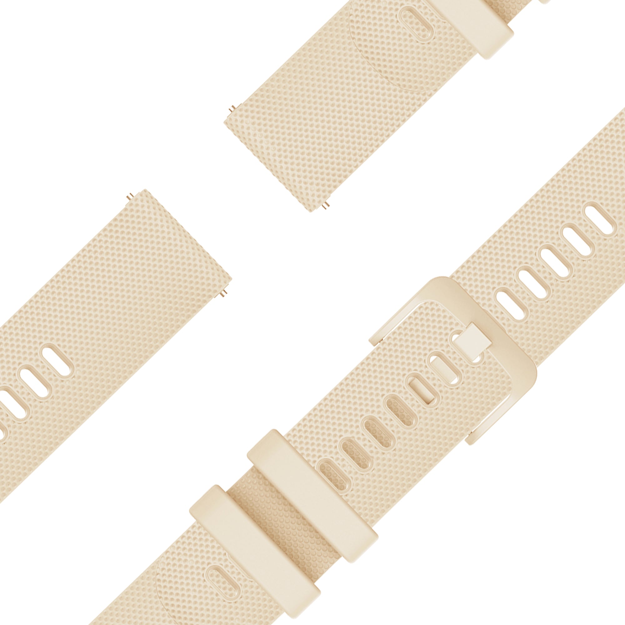 Bandz Garmin Forerunner 570 - 47mm siliconen band 'Premium' (beige)