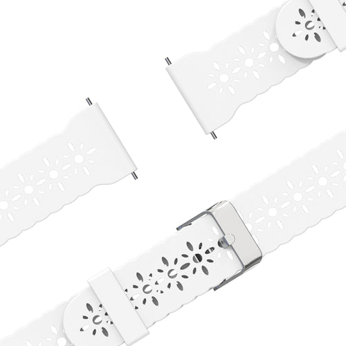 Bandz Garmin Vivomove Trend siliconen band 'Lace' (wit)