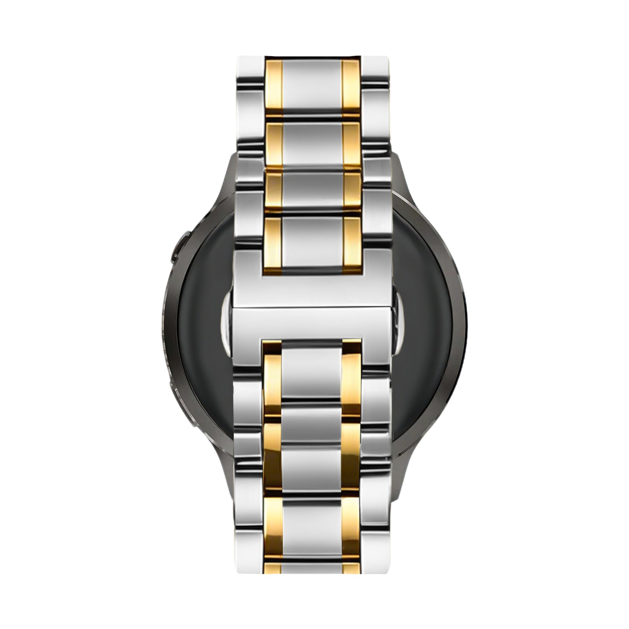 Bandz Garmin Forerunner 265s Steel Link Strap 'Deluxe' (Silver/Gold)