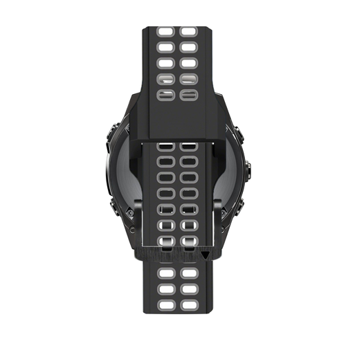 Bandz Garmin Quatix 8 - 51mm sport band met gesp (zwart/grijs)