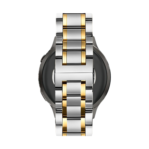 Bandz Garmin Venu stalen schakel band 'Deluxe' (zilver/goud)