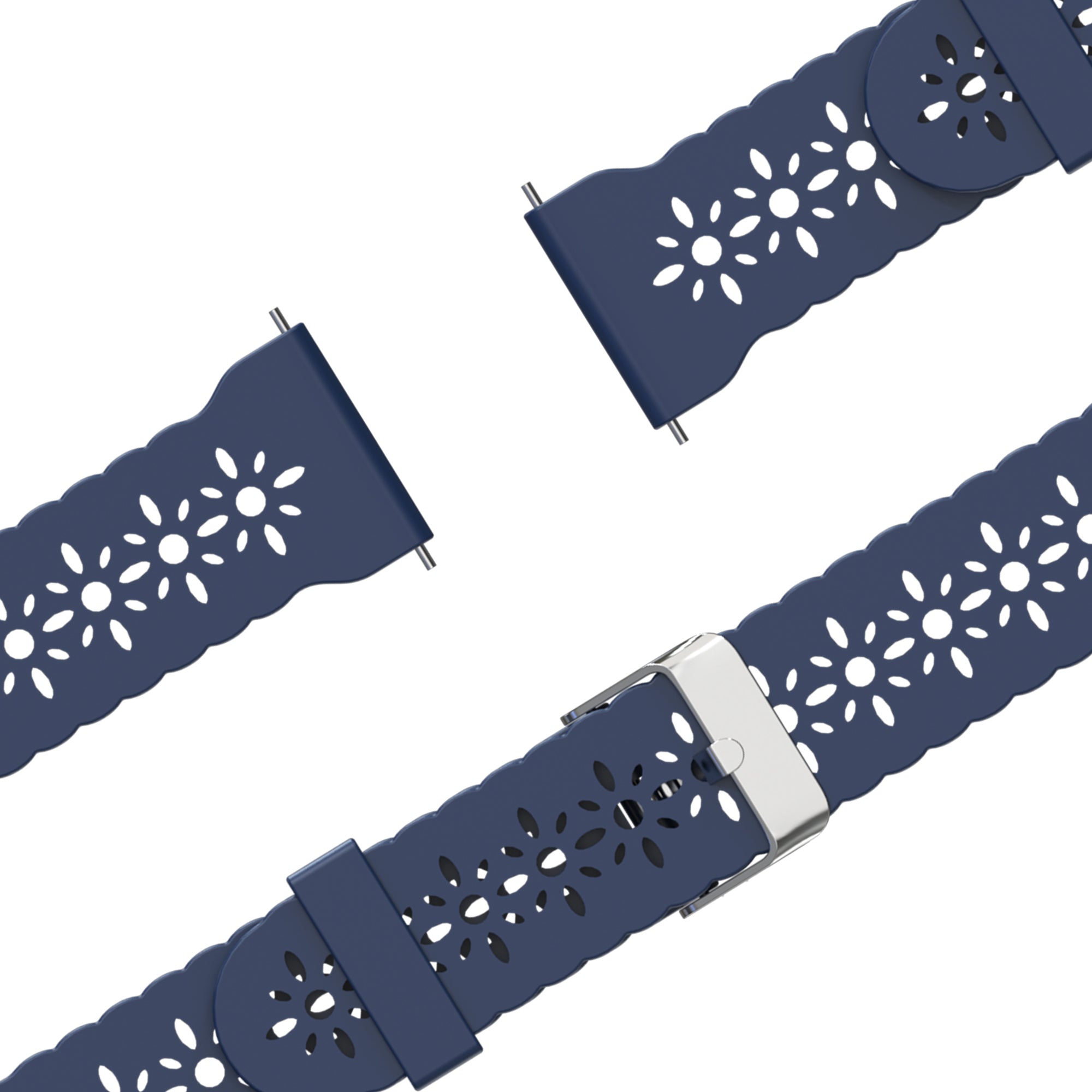 Bandz Garmin Vivoactive 6 siliconen band 'Lace' (donkerblauw)