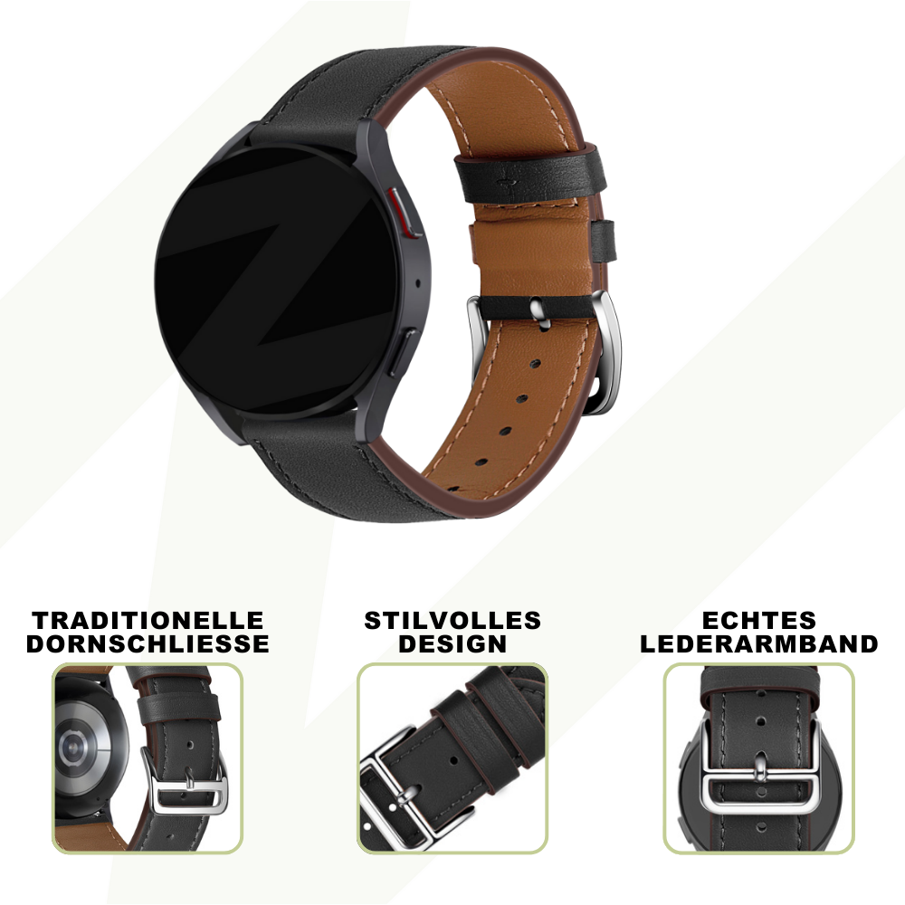 Bandz Coros Apex 42mm Leather Strap 'Deluxe' (Black)