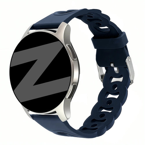 Bandz Actyve Smartwatch 20mm siliconen band 'Chains' (donkerblauw)