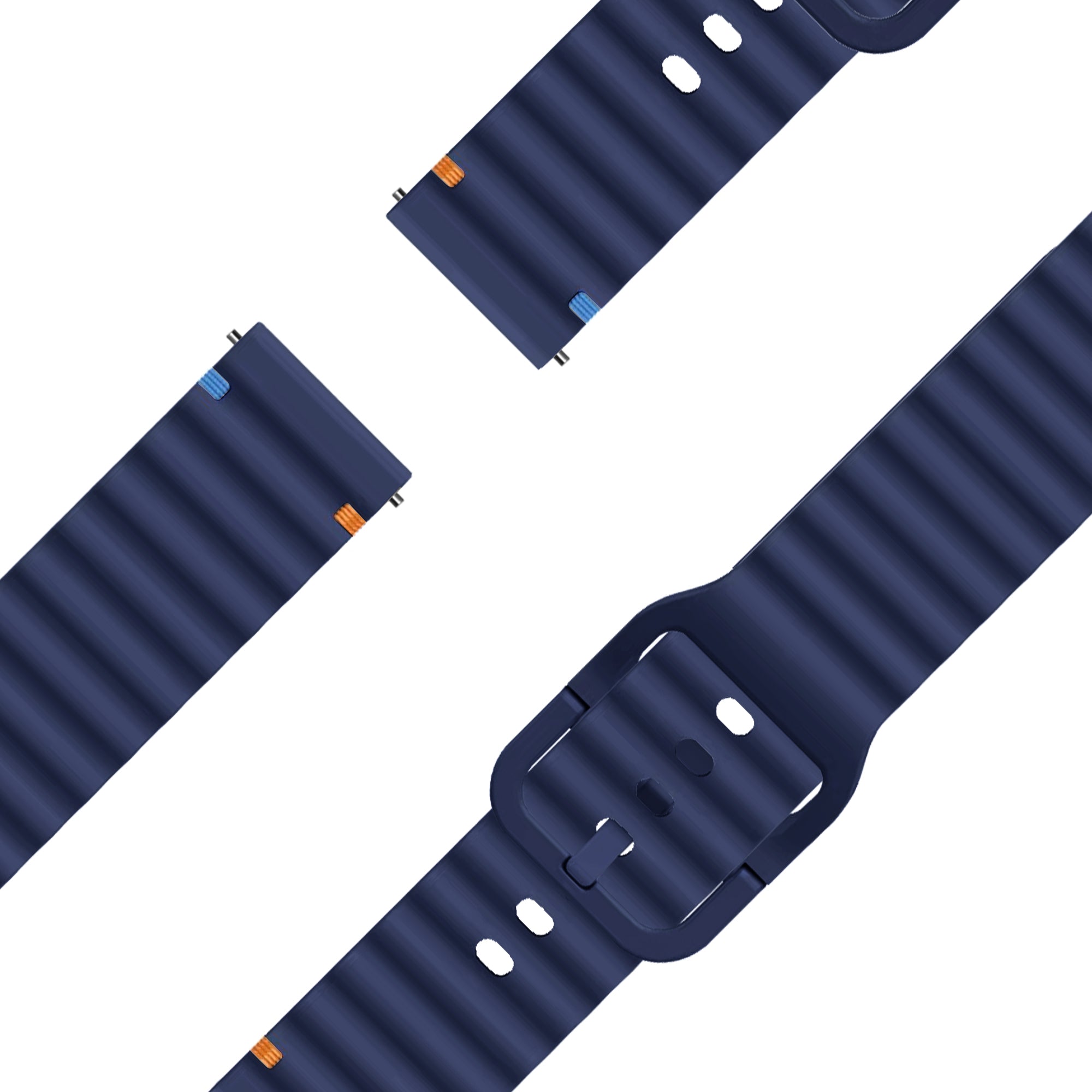Bandz Garmin Forerunner 645 siliconen band 'Wave' (donkerblauw)