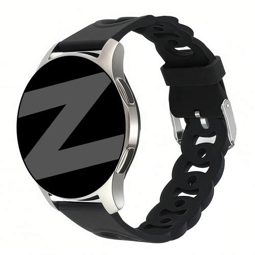 Bandz Huawei Watch GT 3 42mm Silicone Strap 'Chains' (Black)