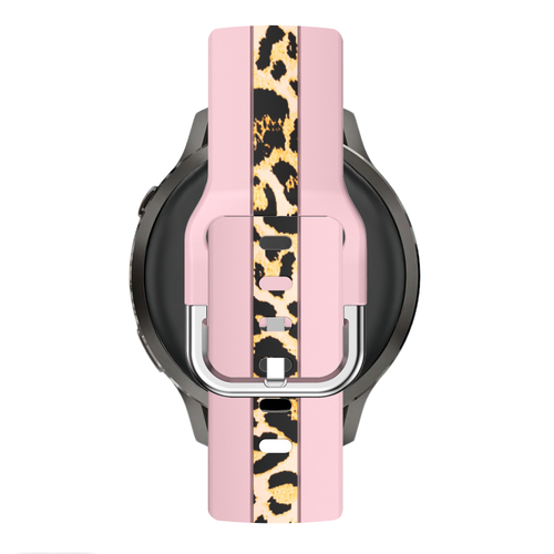 Bandz Gard Pro Health Smartwatch 3 - 41mm dual leopard bandje (lichtroze)