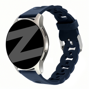Bandz Samsung Galaxy Watch 6 Classic - 43mm Silicone Strap 'Chains' (Dark Blue)