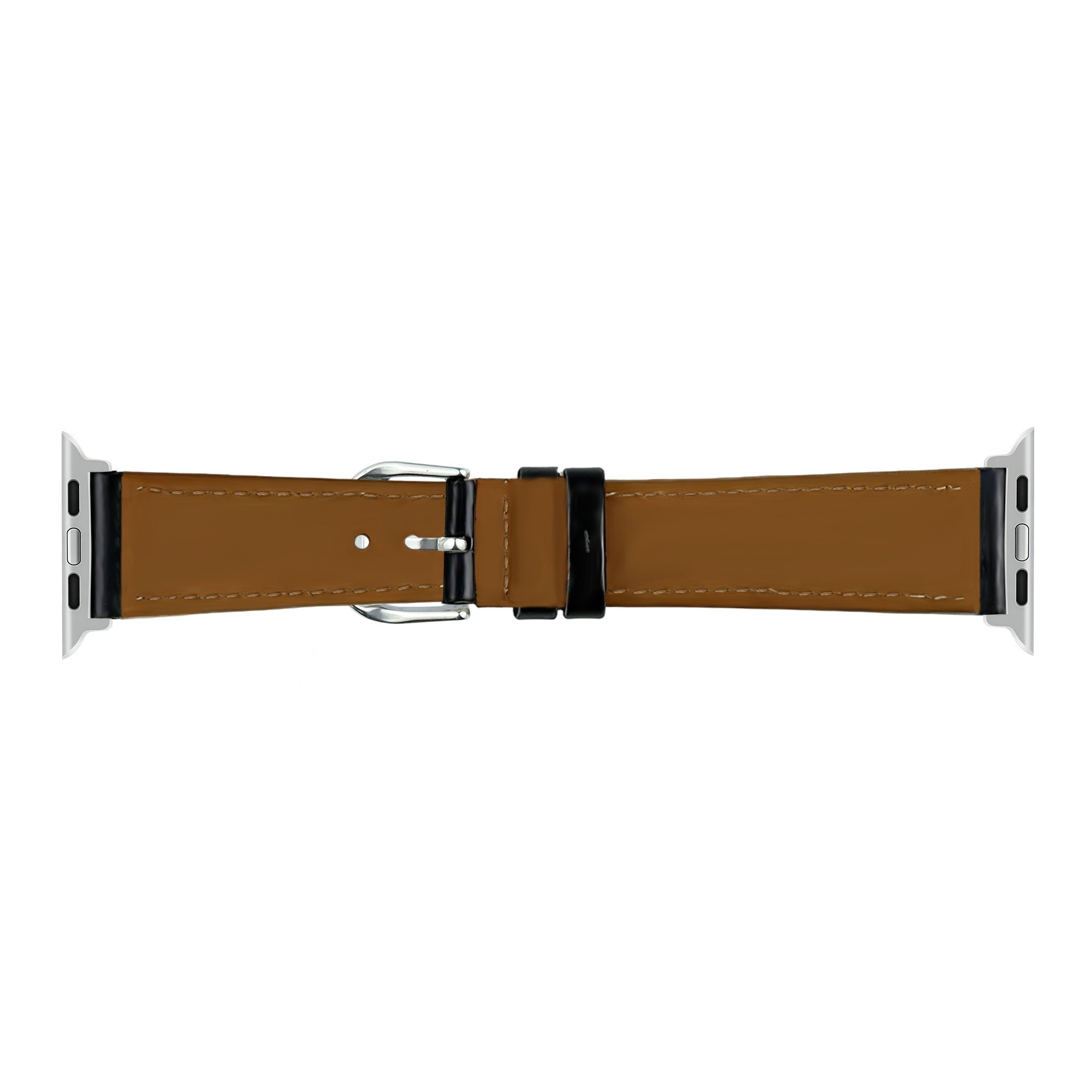 Apple Watch slimfit leren band (zwart)