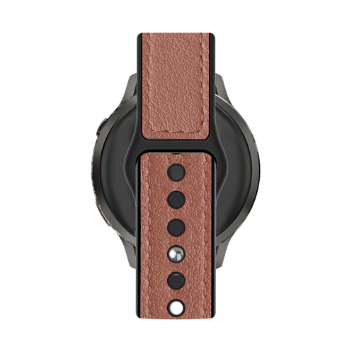 Bandz Garmin Venu 2 Leather Strap 'Hybrid' (Brown)