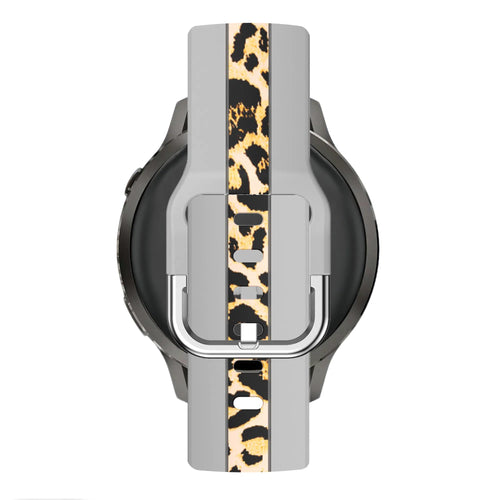 Bandz Garmin Forerunner 70 dual leopard bandje (lichtgrijs)