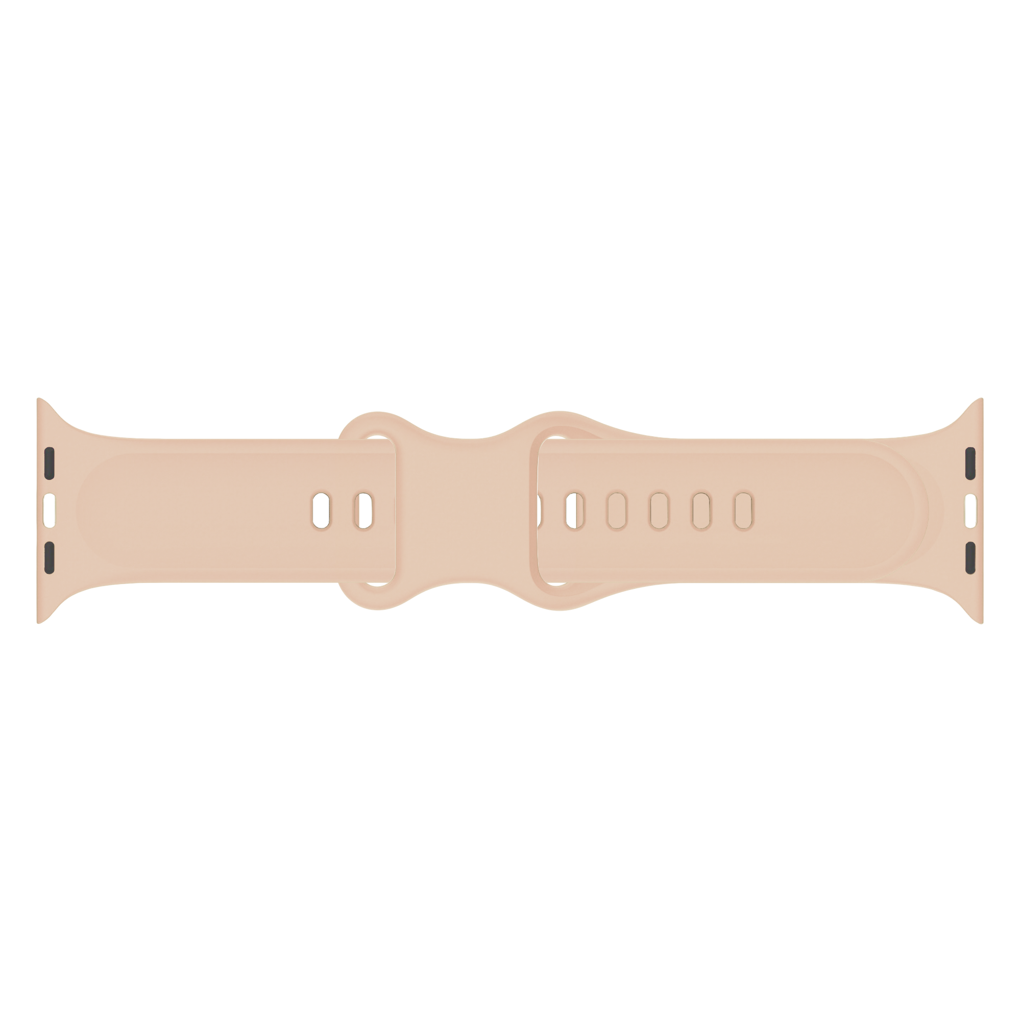 Apple Watch Flower siliconen band (beige/bruin)
