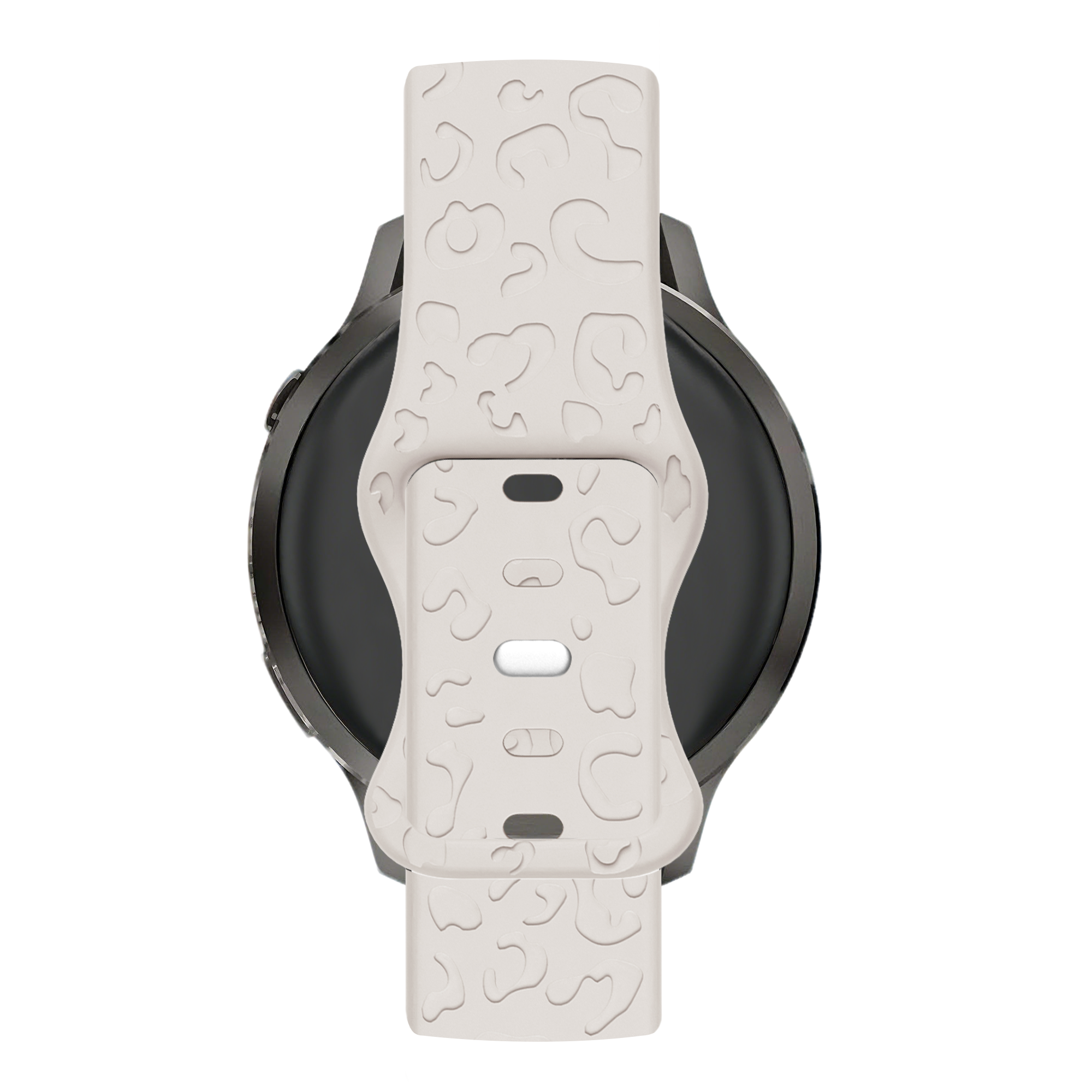 Bandz Garmin Forerunner 570 - 42mm siliconen band 'Leopard' (sterrenlicht)