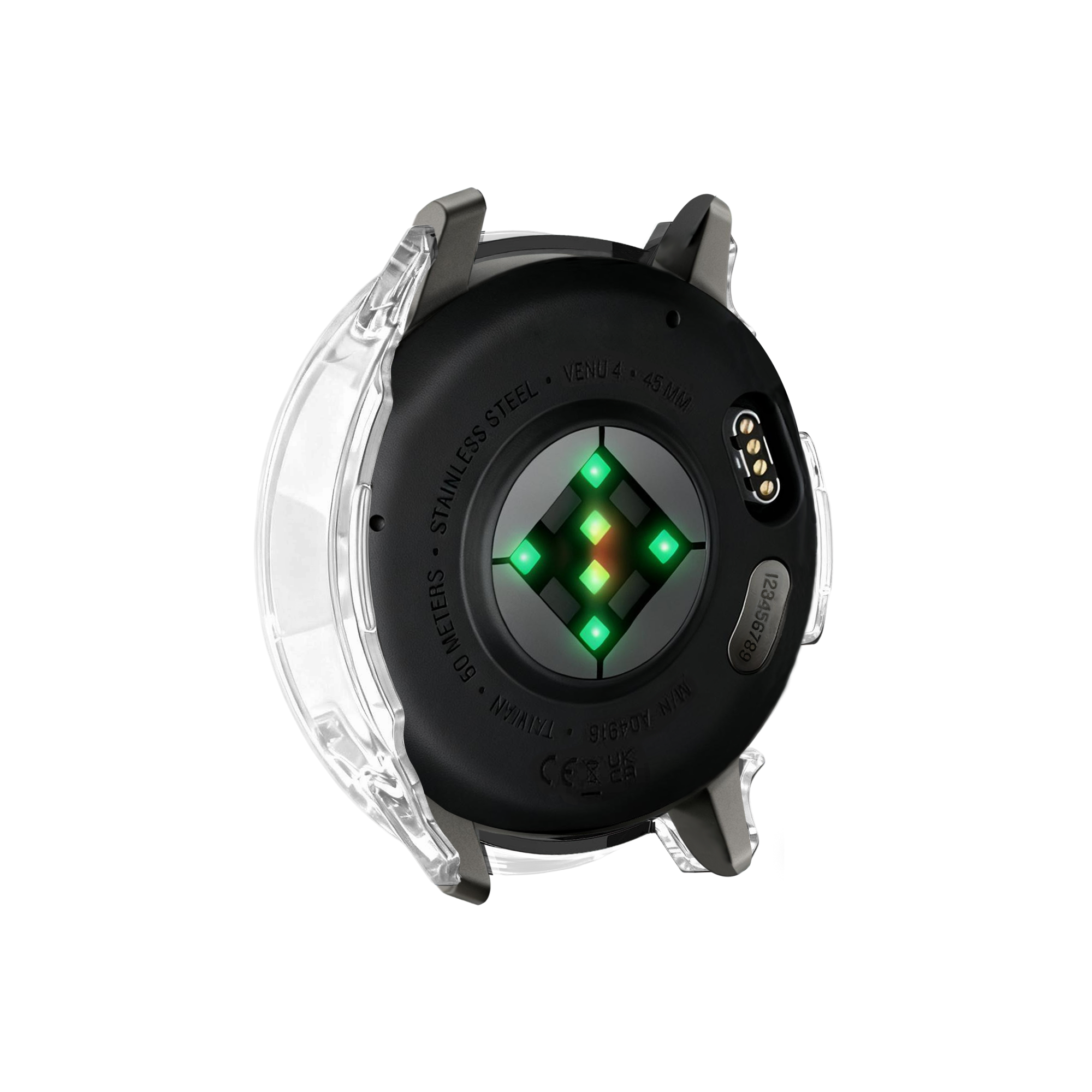 Bandz Garmin Venu 4 - 45mm PC hoesje met glas (transparant)