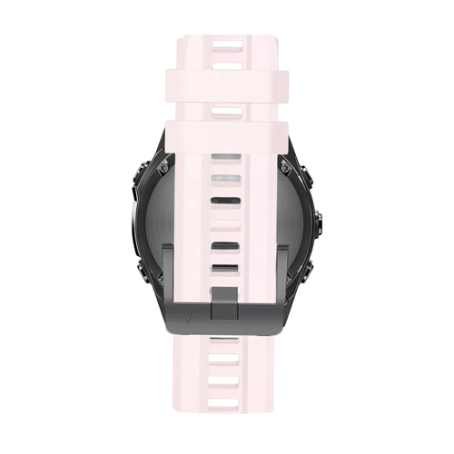 Bandz Garmin Descent Mk3(i) - 43mm siliconen band 'Classic' (lichtroze)