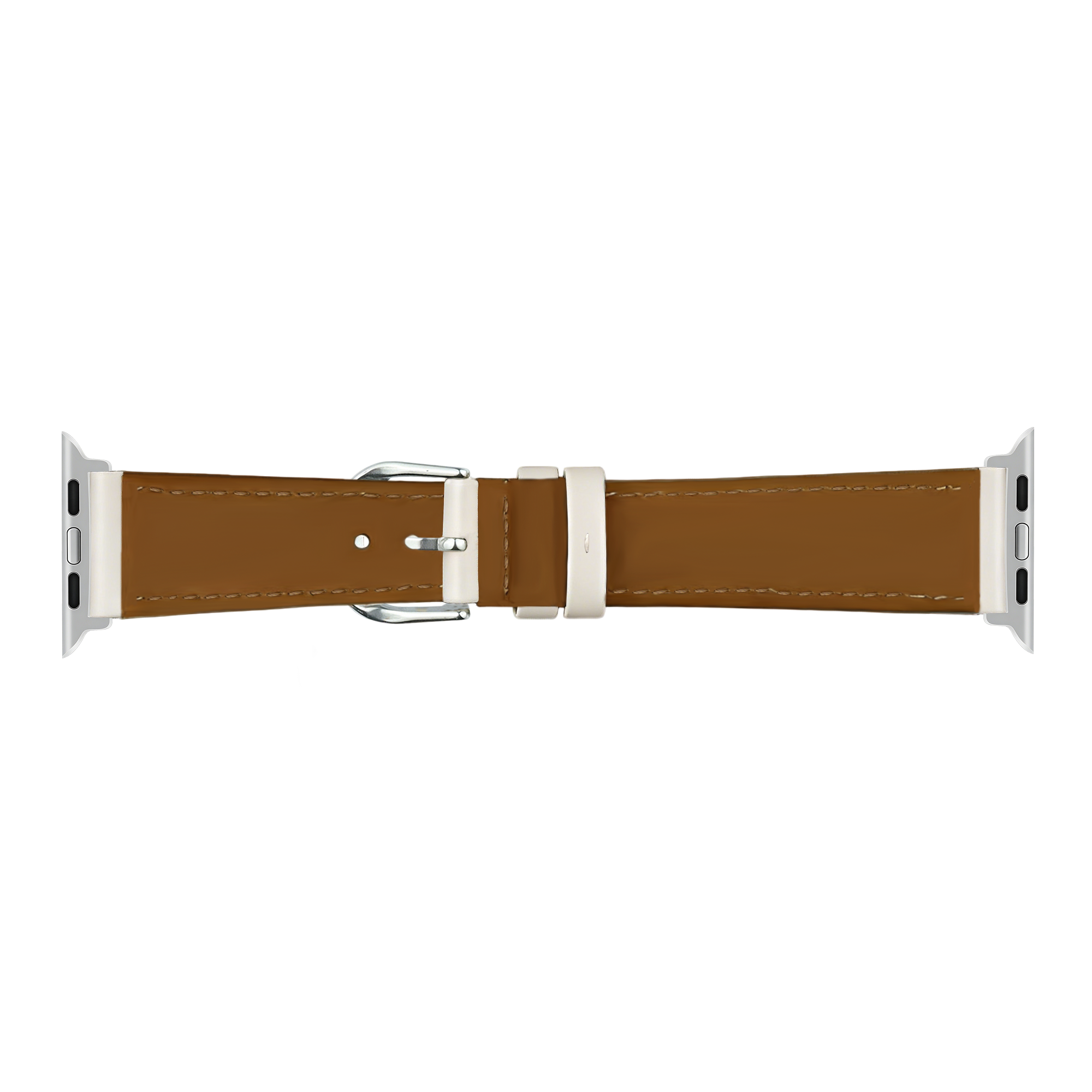 Apple Watch slimfit leren band (lichtbeige)