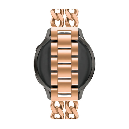 Bandz Coros Apex - 42mm Metal Strap 'Double Chains' (Rose Gold)