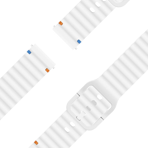 Bandz Garmin Bounce 2 Silicone Strap 'Wave' (White)