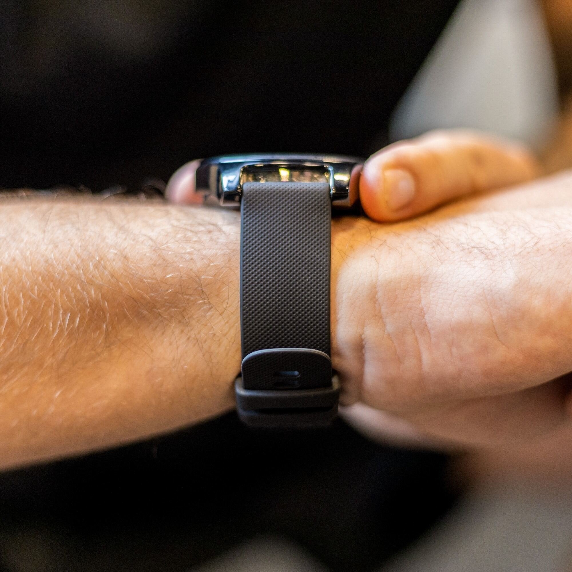 Samsung Galaxy Watch 42mm Luxe Siliconen bandje (zwart)