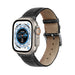 Apple Watch Ultra leather crocodile grain band (zwart)
