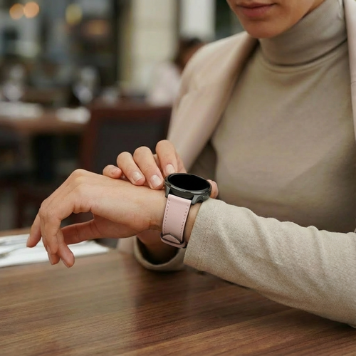 Bandz Garmin Approach S42 Leather Strap 'Deluxe' (Pink)