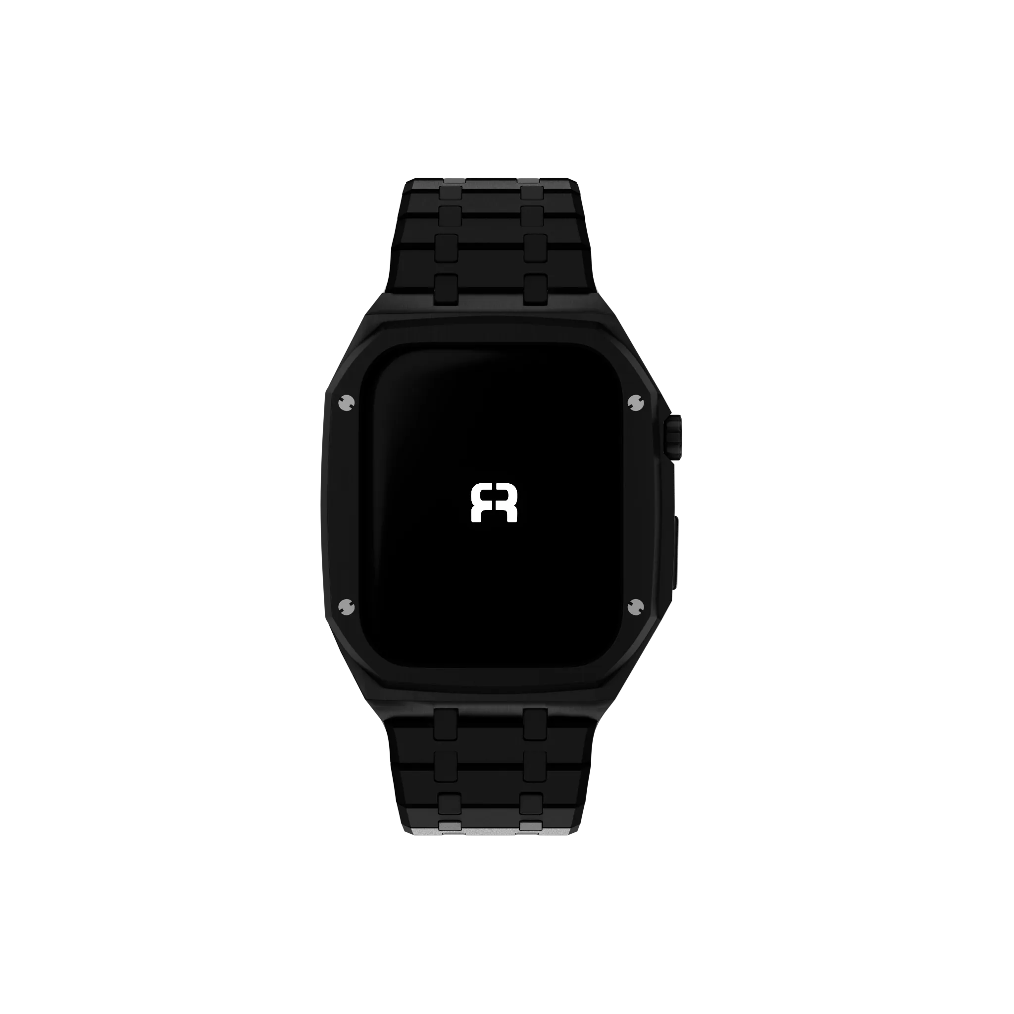 Reqior Apple Watch 45mm Kast met Stalen Band (Zwart)