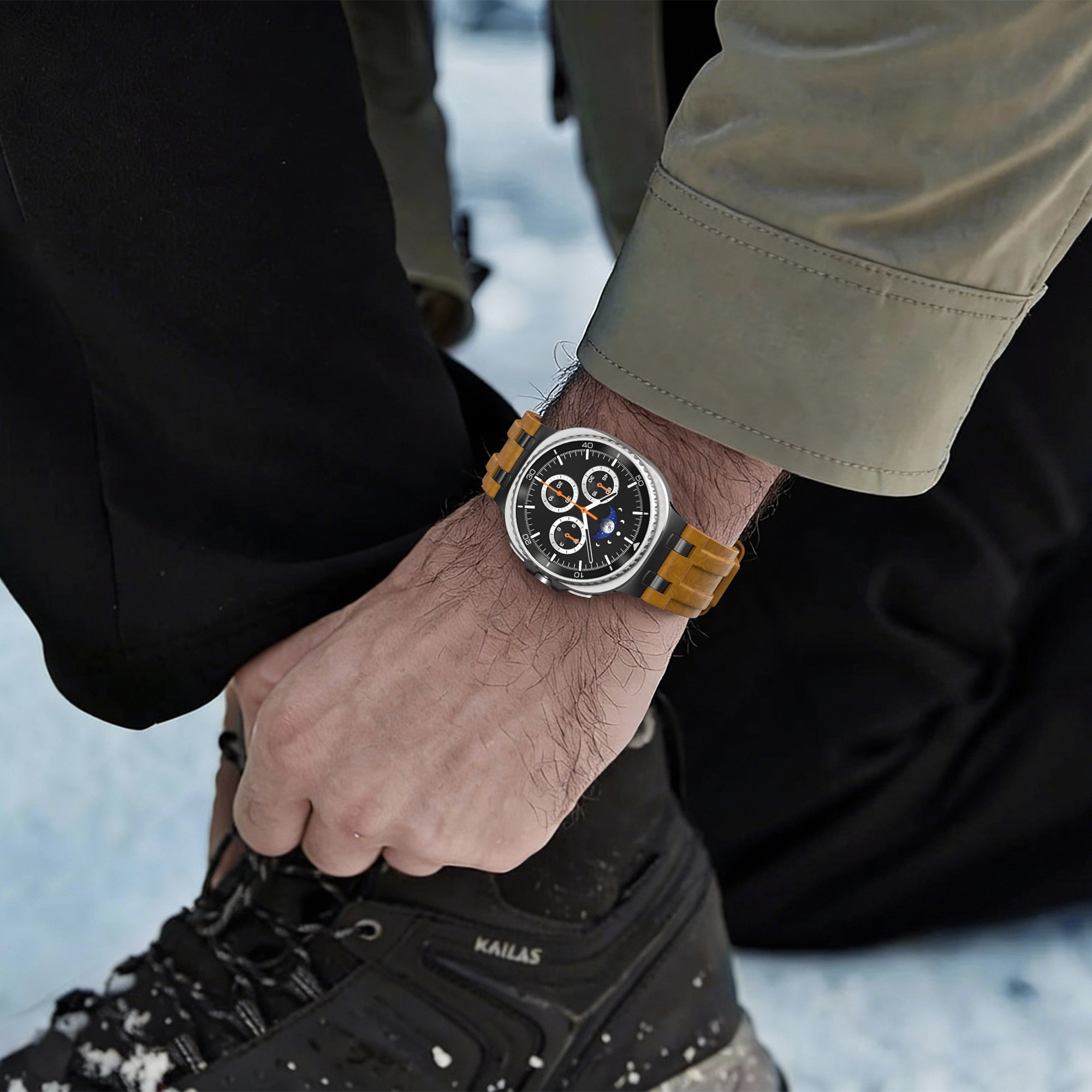 Samsung Galaxy Watch 8 - 44mm Solid Leather Strap (Brown)