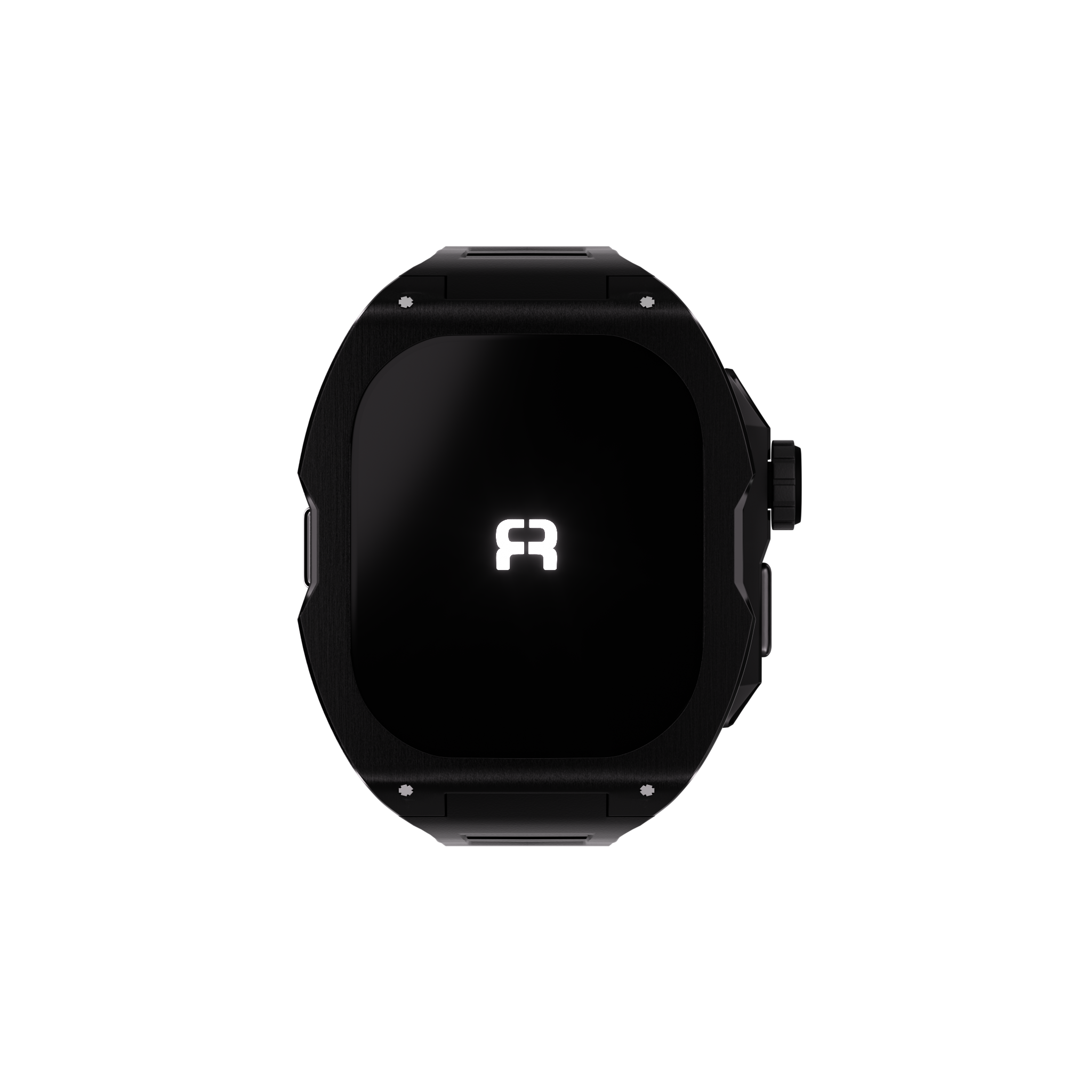 Reqior Apple Watch Ultra case met rubberen band (zwart)