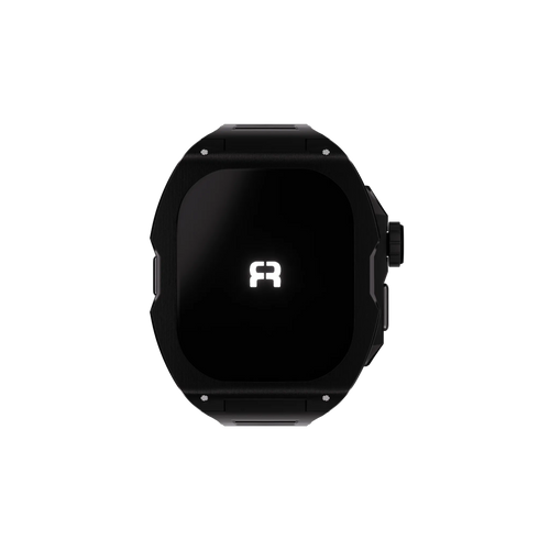 Reqior Apple Watch Ultra case met rubberen band (zwart)