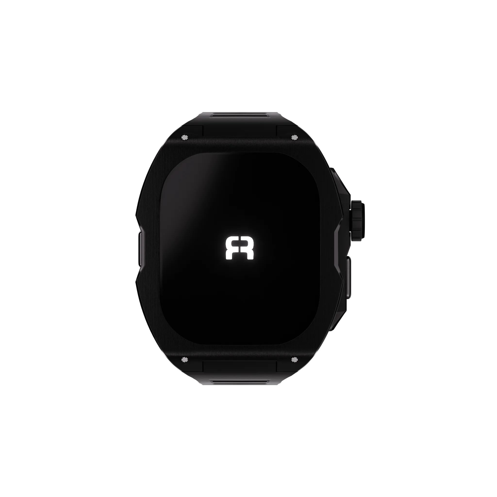 Reqior Apple Watch Ultra case met rubberen band (zwart)