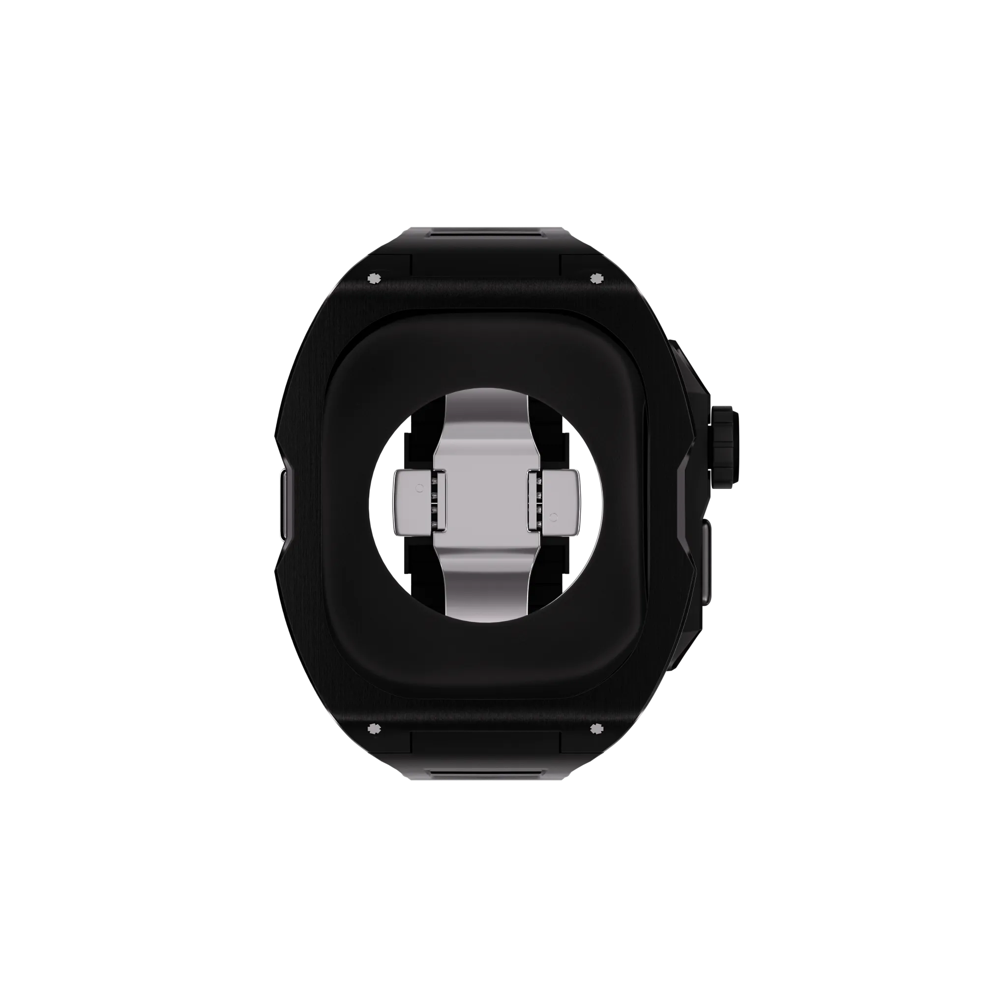 Reqior Apple Watch Ultra case met rubberen band (zwart)