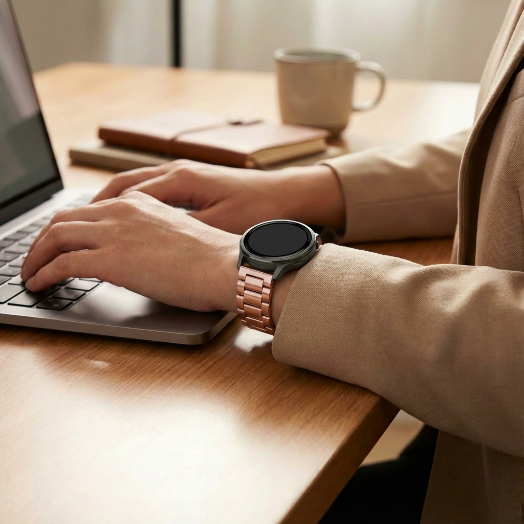 Bandz Garmin Approach S50 Steel Strap 'Classic' (Pink)