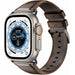Apple Watch Ultra leren band (donkerbruin)