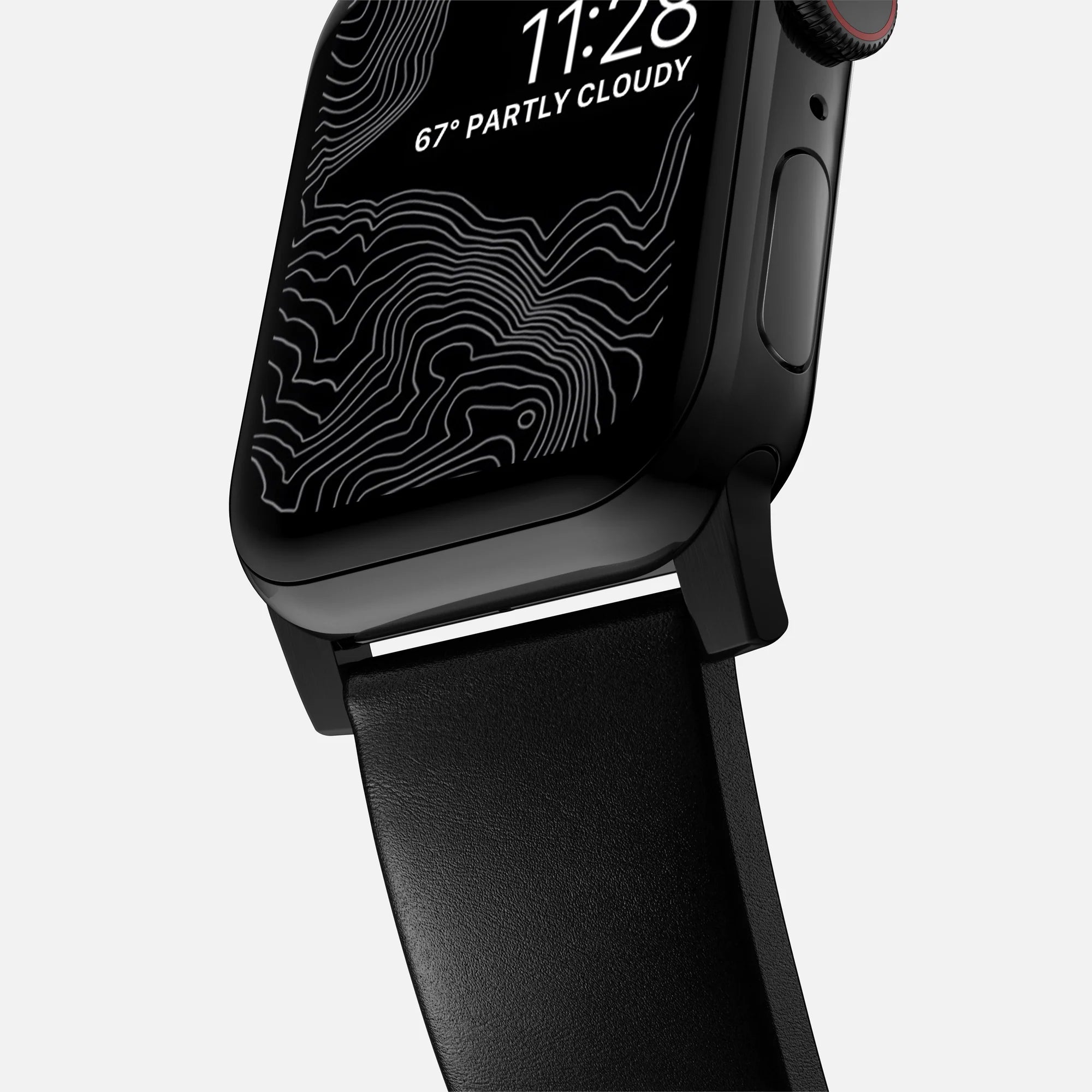 Nomad Modern Apple Watch leren bandje (zwart)