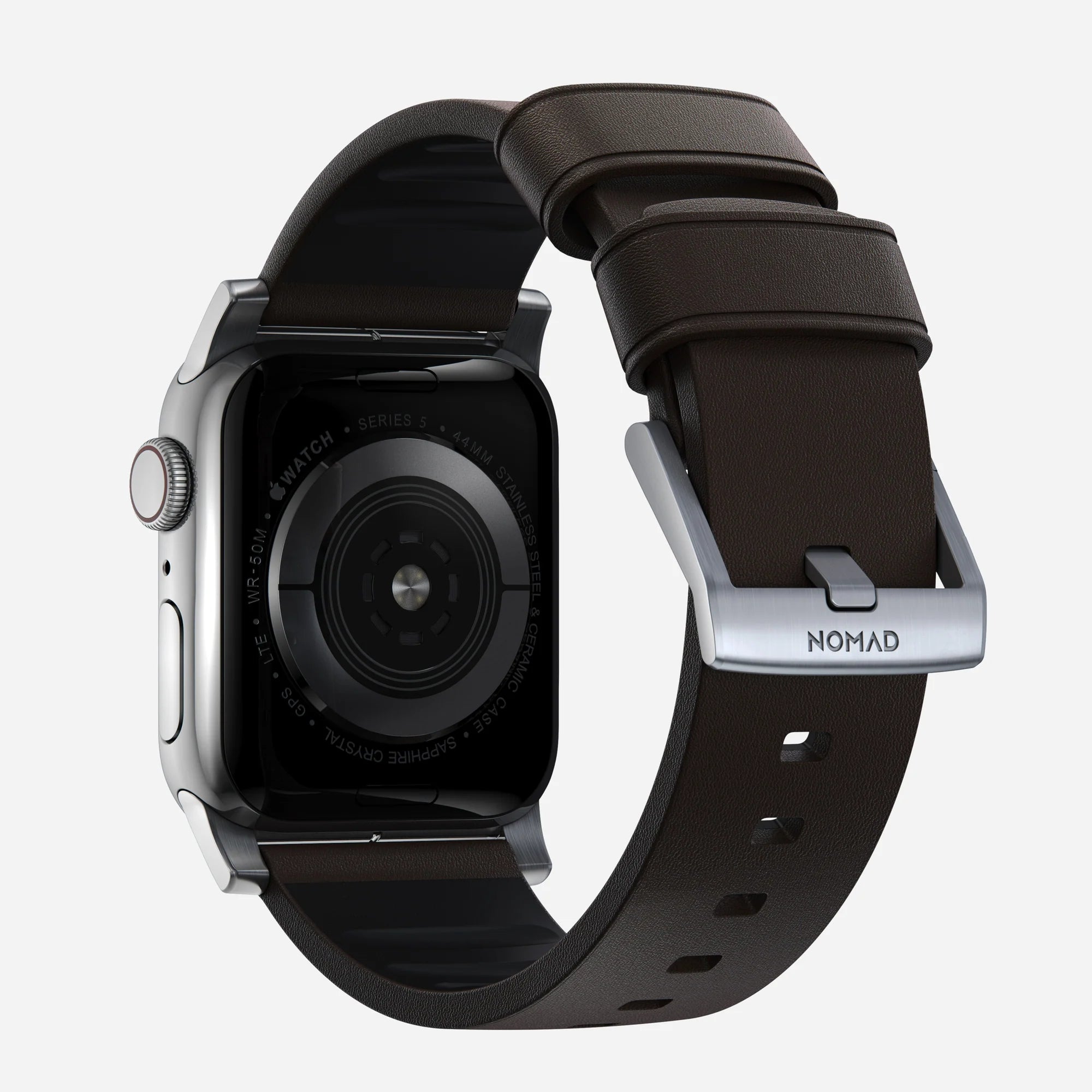 Nomad Active Pro Apple Watch hybride bandje (bruin/zilver)