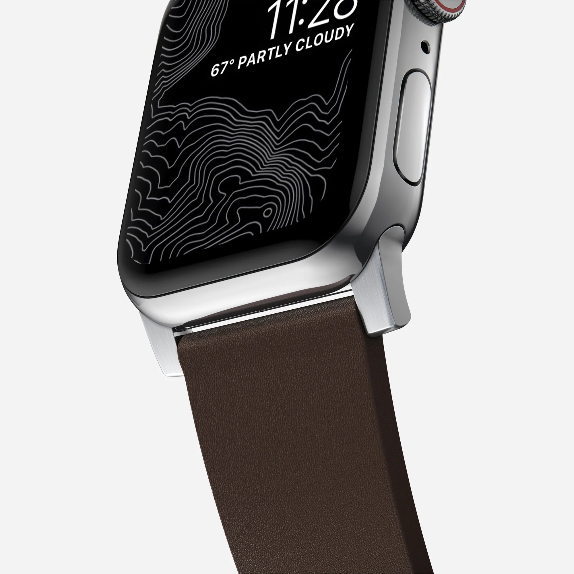 Nomad Active Pro Apple Watch hybride bandje (bruin/zilver)
