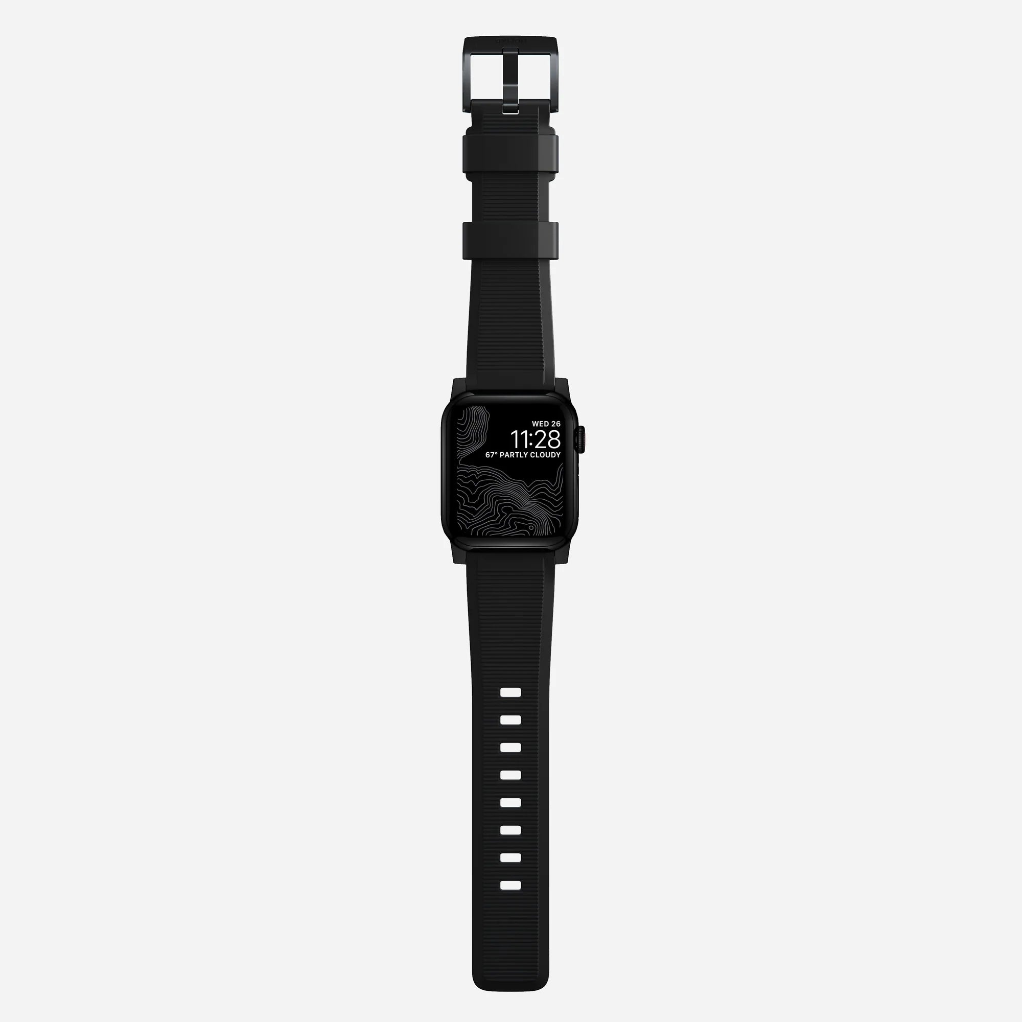 Nomad Rugged Apple Watch Silicone Strap (Black)