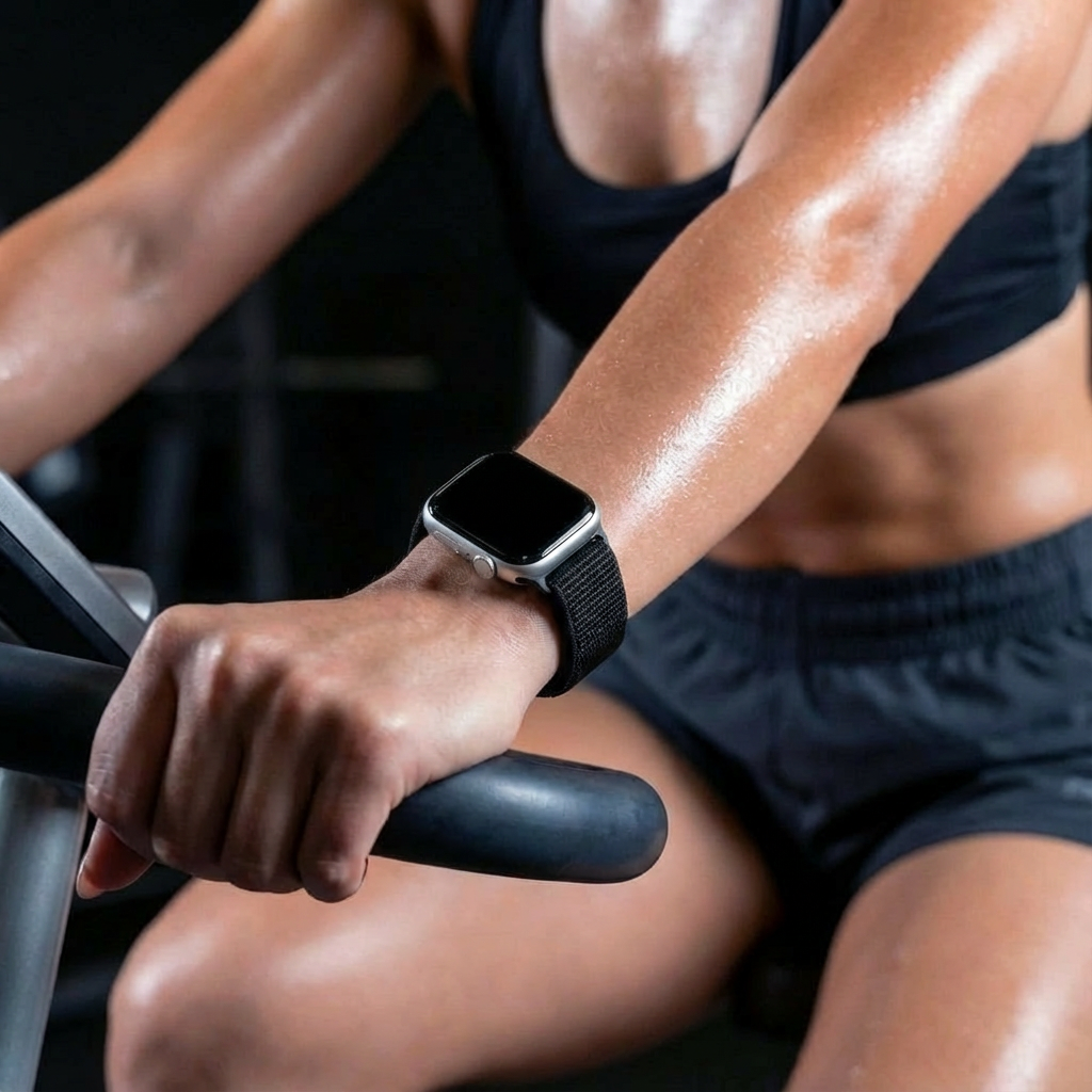 Apple Watch nylon bandje (zwart)  