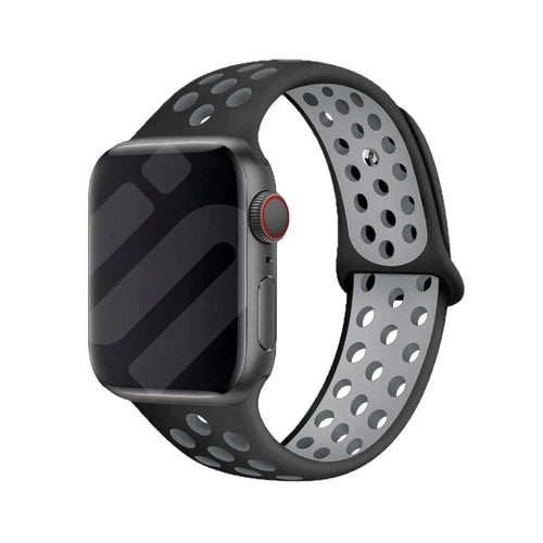 Apple Watch sport band (zwart/grijs) 