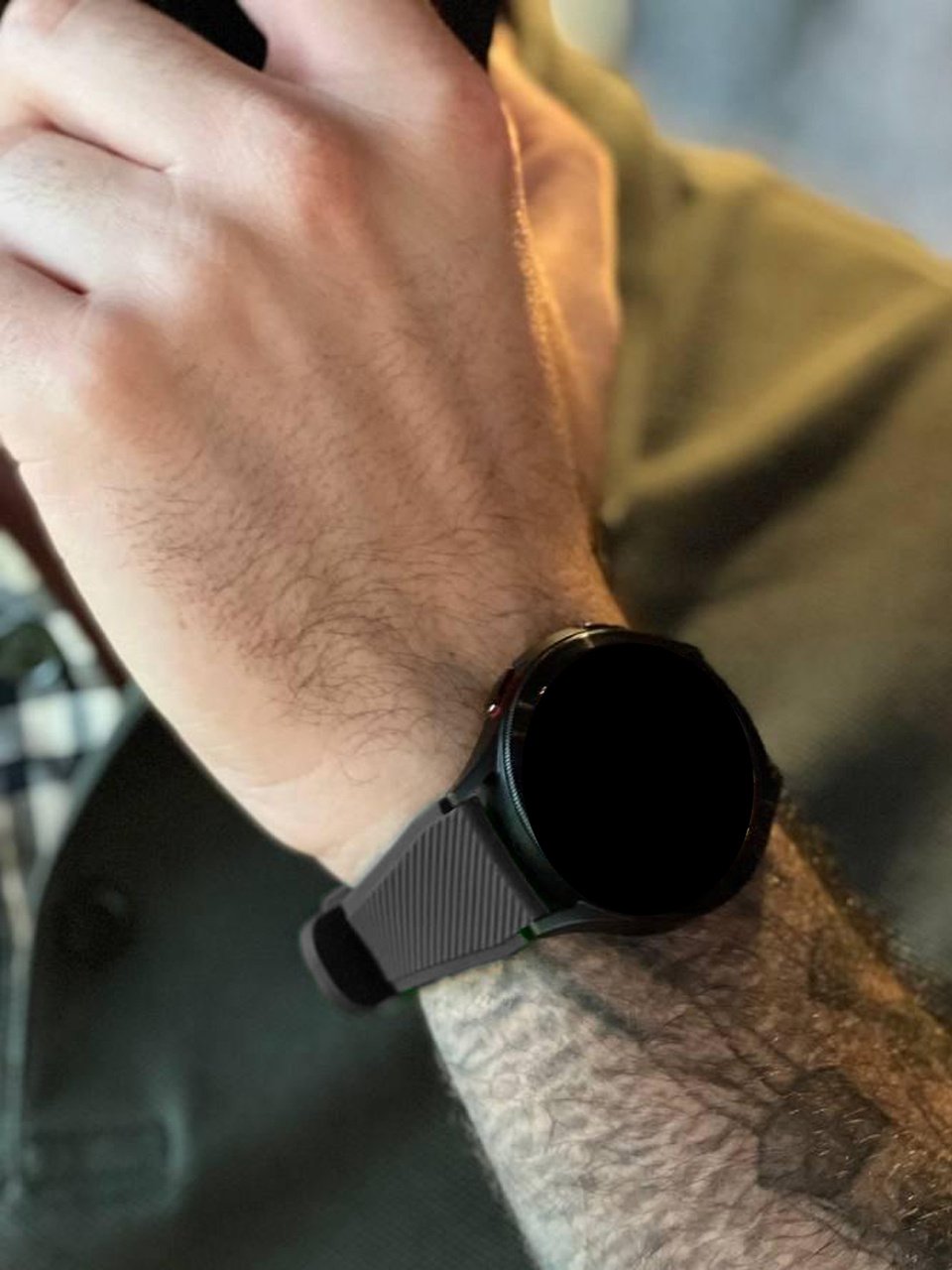 Siliconen horlogeband 22mm universeel (zwart)