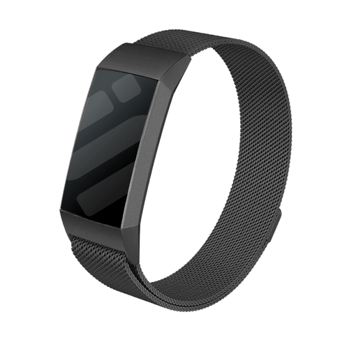 Fitbit Charge 3 Milanese band (zwart)