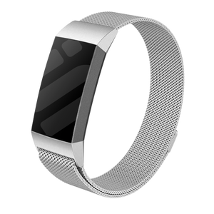 Fitbit Charge 3 Milanese band (zilver)