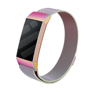 Fitbit Charge 4 Milanese band (regenboog)