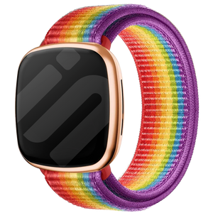 Fitbit Sense nylon bandje (regenboog)