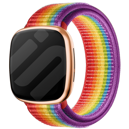 Fitbit Sense nylon bandje (regenboog)
