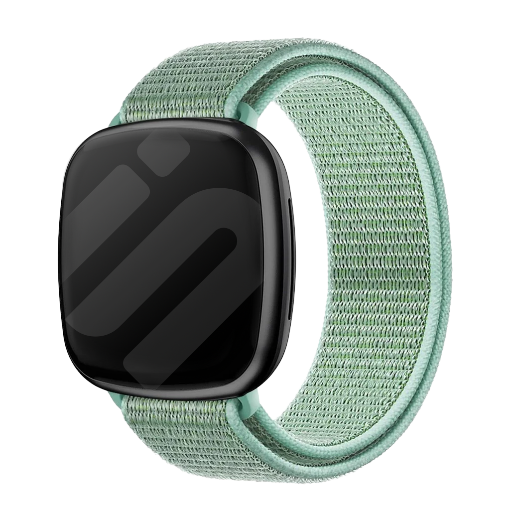 Fitbit Versa 3 nylon bandje (mint groen)