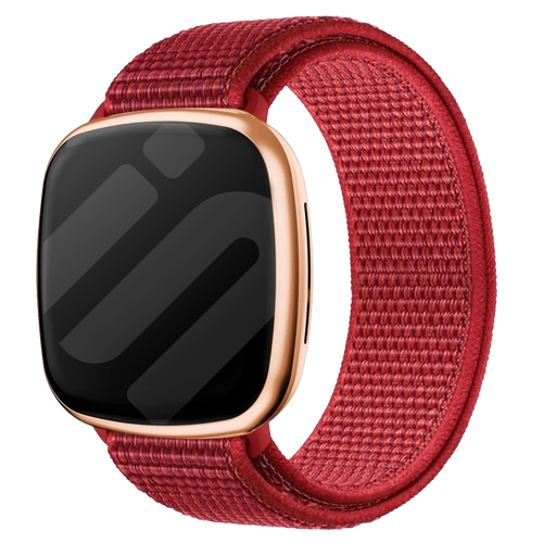 Fitbit Sense nylon bandje (rood)