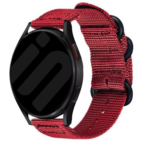 Suunto 9 Peak Pro nylon gesp bandje (rood)