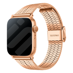 Apple Watch roestvrij stalen band (rosé goud)