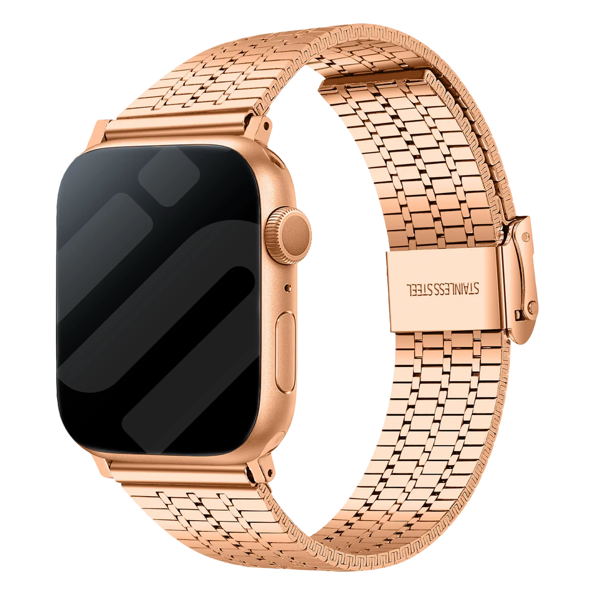 Apple Watch roestvrij stalen band (rosé goud)